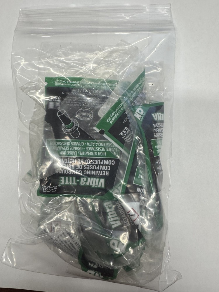 QTY/10 Vibra-Tite 541 High Strength Anaerobic Retaining Compound 2mL