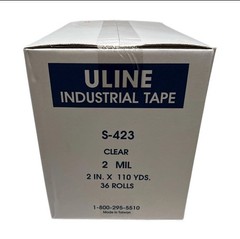 ULINE S-423 2 Mil Packing Tape, 2″ x 110 yds (Case of 36 Rolls)