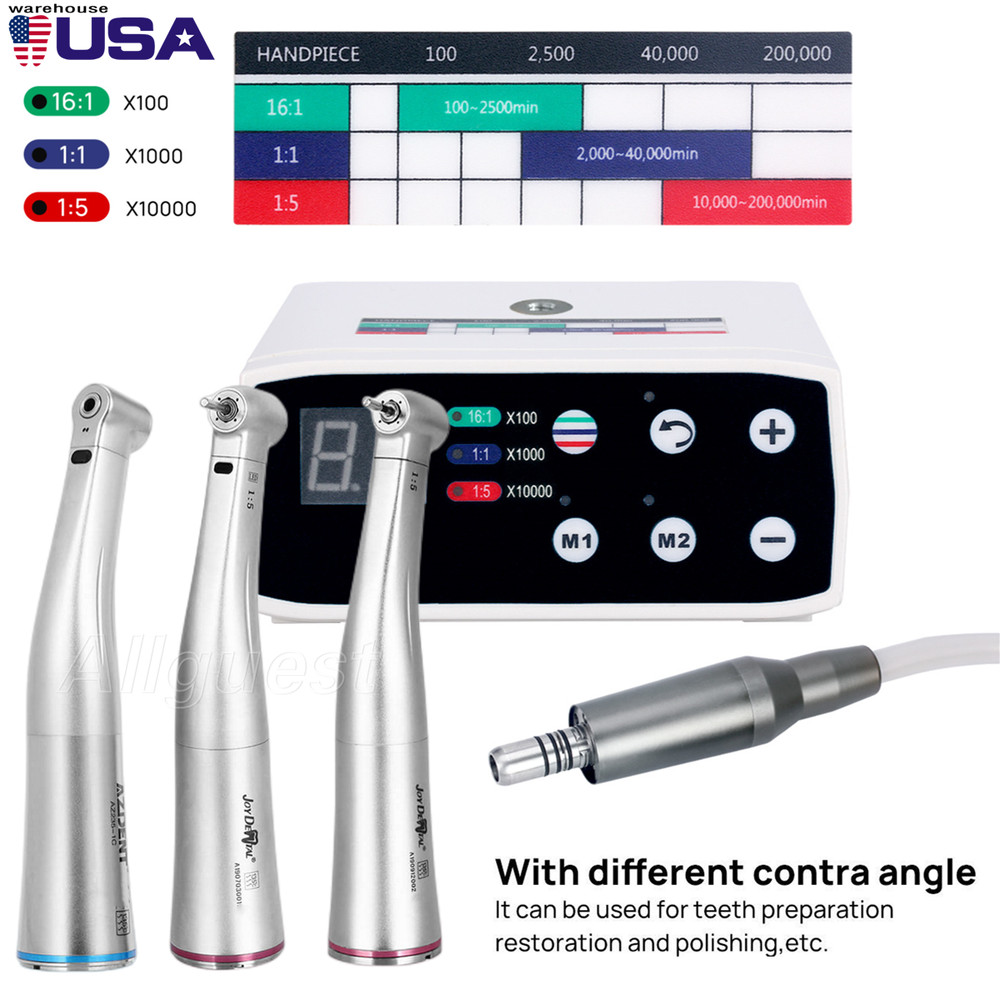 AZDENT Dental Brushless LED Electric Micro Motor 1:1/1:5 Handpiece E-type USA