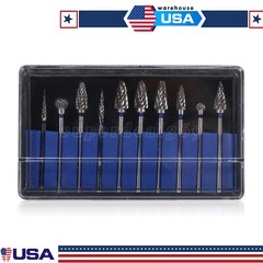 10Pcs Dental Lab Polishing Bur Drills Tungsten Steel Carbide Burs 2.35MM CE FDA