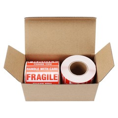 2 Rolls 2×3 Fragile Stickers Handle with Care Thank You Mailing Labels 500/Roll