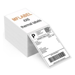 MFLABEL 4×6 Direct Thermal Labels (4000 Labels) 4″ x 6″ Perforated Shipping L…