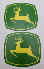 #2 John Deere Vinyl Logo Decal 3 1/4″ X 3 3/4″ Green Yellow Deer Authentic