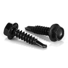 #10 X 3/4″ Sheet Metal Screws 100PCS 410 Stainless Steel Hex Washer Head Tek Scr