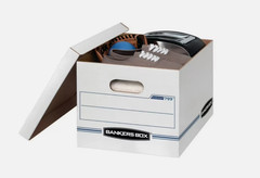 (10 Pack) Bankers Box Basic Duty Letter/Legal File Storage Box with Lids, White