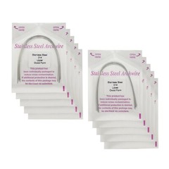 100pcs Dental Orthodontic Arch Wire Niti Stainless Steel Round Rectangular Ovoid