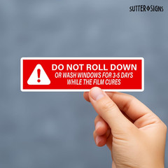 500Pcs Do Not Roll down Window Stickers, Removable Adhesive Warning Labels for A