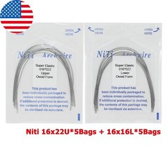 100PCS Dental Orthodontic Arch Wire Niti Stainless Steel Round Rectangular Ovoid