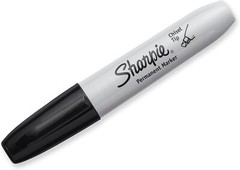 SHARPIE Permanent Markers, Chisel Tip, Black, 12 Count