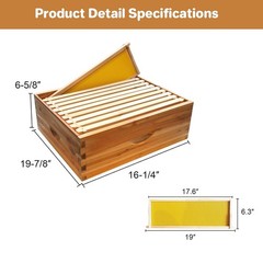 10 Frame Medium Super Bee Hive Box Langstroth Honey Bee Hive Dipped in 100%