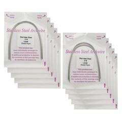 Dental Orthodontic Arch Wires Niti Stainless Steel Ovoid Natural Form 100pcs U/L