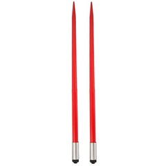 VEVOR 2Pcs Hay Bale Spear 49″ 4500 lbs Capacity Spike Fork for Tractors Loaders