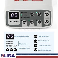 Dental Brushless Electric Micromotor /+1:5 1:4.2 LED Fiber Optic Contra Angle MN
