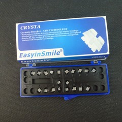 20Pc/pk Dental Orthodontic Ceramic Brackets Braces ROTH/MBT Slot.022 Hooks 3-4-5