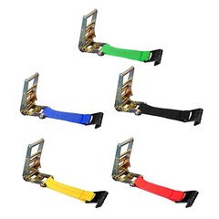 USA 3″ & 4″ Ratchet Tie Down Short Fixed End Strap w/Flat Hook for Flatbed Truck