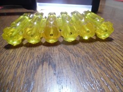 6 Amber/Yellow Blank Screwdriver File Pick Awl Handles 3″ DIY Tool Grips MI USA