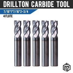 4 Flute 7/16″ x 1″ x2-3/4″ Variable Helix Solid Carbide End Mill – AlTiN Coated