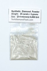 TechDiamondTools Diamond Powder 4,000 Grit 2-4 Microns, 25 cts = 5 Grams