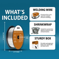 (2 x 2-Lb Spools) E71T-11 .035″ Flux Core Welding Wire – Gasless Mild Steel MIG