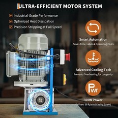 370W Electric Wire Stripping Machine Portable 0.06″-1.5″ Scrap Cable Stripper