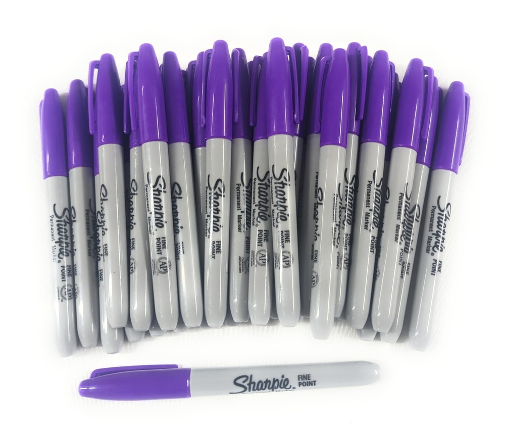 30ct Wholesale Bulk Sharpie Permanent Marker Lot: Fine Point ULTRA VIOLET Purple