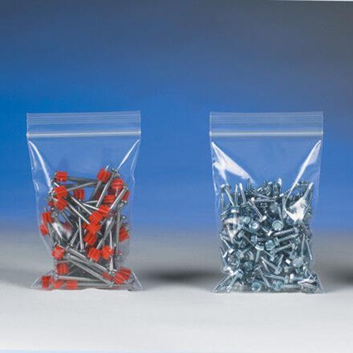 2 x 8″ Clear Reclosable Poly Bag 4 Mil Lock Seal Zip Plastic Baggies 1000/Pack