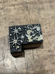 Printing Letterpress Printers Block Couple In Love / Sparks / Valentine (2230)