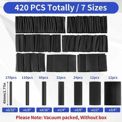 446 Pcs Heat Shrink Tubing Kit-4:1 Ratio Adhesive Lined Marine Grade Shrink