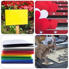 Corrugated Plastic Sheets,4mm White Blank Yard Lawn Signs,11Inch x 8.5Inch 5pcs