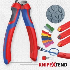 Knipex 8″ Forged Wire Stripper Pliers w Shears 10-20 AWG Comfort Grip 13728 Flat