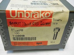 UNBRAKO M6 X 70MM SOCKET HEAD CAP SCREWS NEW SEALED BOX OF 100 PCS.