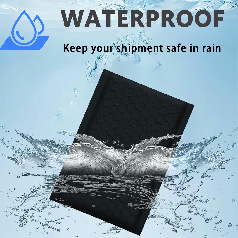 #4 9.5×14.5 Poly Bubble Mailers Padded Envelope Shipping Bag Black 5-1000 Pieces