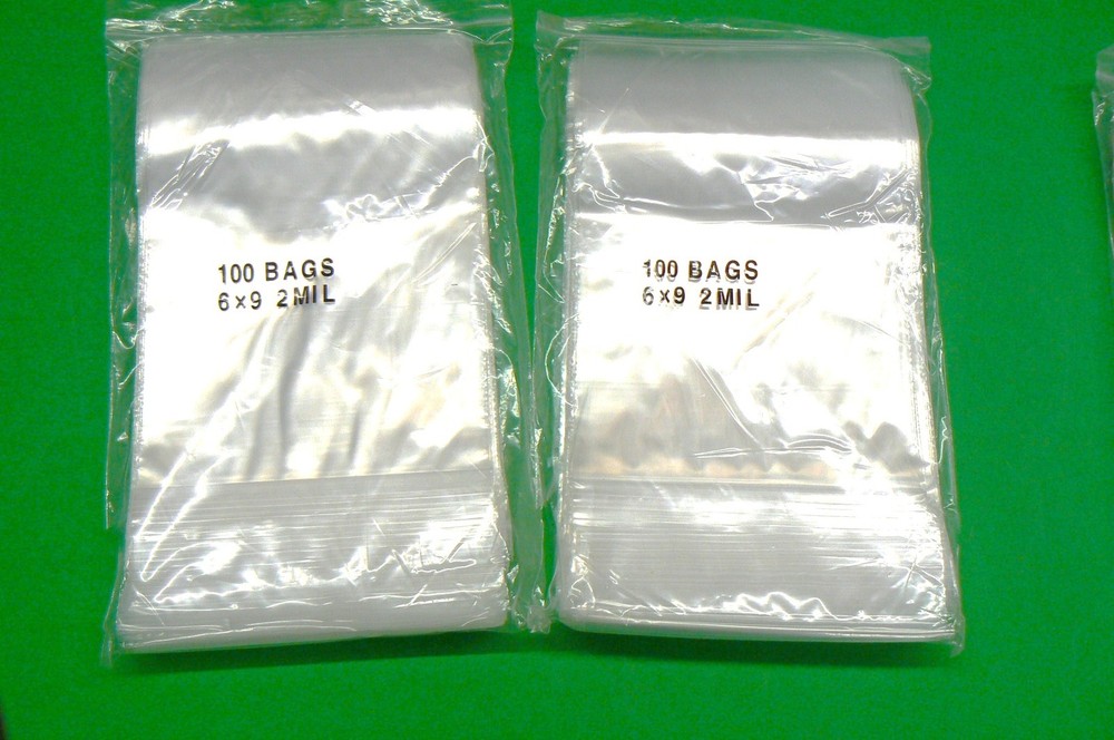 6″ x 9″ Zip Seal Lock Bags Poly Reclosable 2 Mil Clear 200 Zip Slide Lock Bag