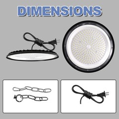 10 Pack 300W UFO LED High Bay Light Shop Industrial Commercial Factory Warehouse