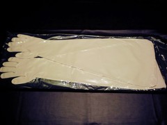 Sealed 1pr. Piercan 8Y2432-9.75A CSM Glove Box Gloves 32” x 9-3/4 Ambidextrous