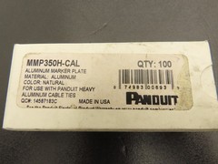 Panduit MMP350H-CAL Aluminum Marker Plate Box of 100 Pcs