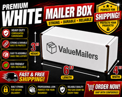 200 – 6x4x3 White Corrugated Shipping Mailer Packing Box Boxes 6 x 4 x 3