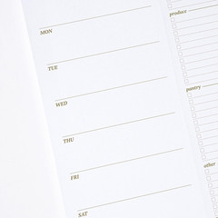 Undated Weekly Meal Planner Notepad with Magnetic Back and Grocery List