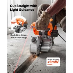 Uimoso Electric Wall Chaser 4800W Groove Cutter Machine with 6800RPM and Guide