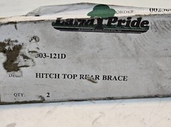Land Pride Box Scraper Hitch Top Rear Brace 303-121D | 34″ Long 2″ Wide
