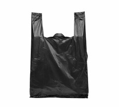 Black T-Shirt Carryout Bags 700 by Poly-America