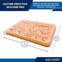 15 Piece Practice Suture Kit Set for Medical and Veterinary Student Training