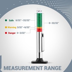 4 Pack Tire Tread Depth Gauge, Color Coded Tire Depth Gauge Tool 32nds