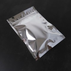 Variety of Sizes for 100 PCS Flat Clear/Silver Metallized Foil Resealable Bags
