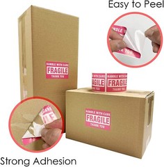 10000 Fragile Stickers 2×3 Handle with Care Thank You Mail Labels 500/Roll