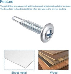 Modified Truss Head #12 x 3/4 Self-Drilling K-Lath Tek Screws 3pt (4000)