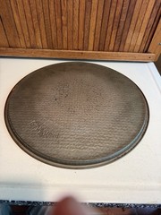 Bake King Vintage Round Pizza Baking Pan No 16 Textured Steel