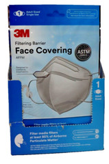 20-Pack 3M Filtering Barrier Face Covering, Adult Sized Single Use, ASTM Tested