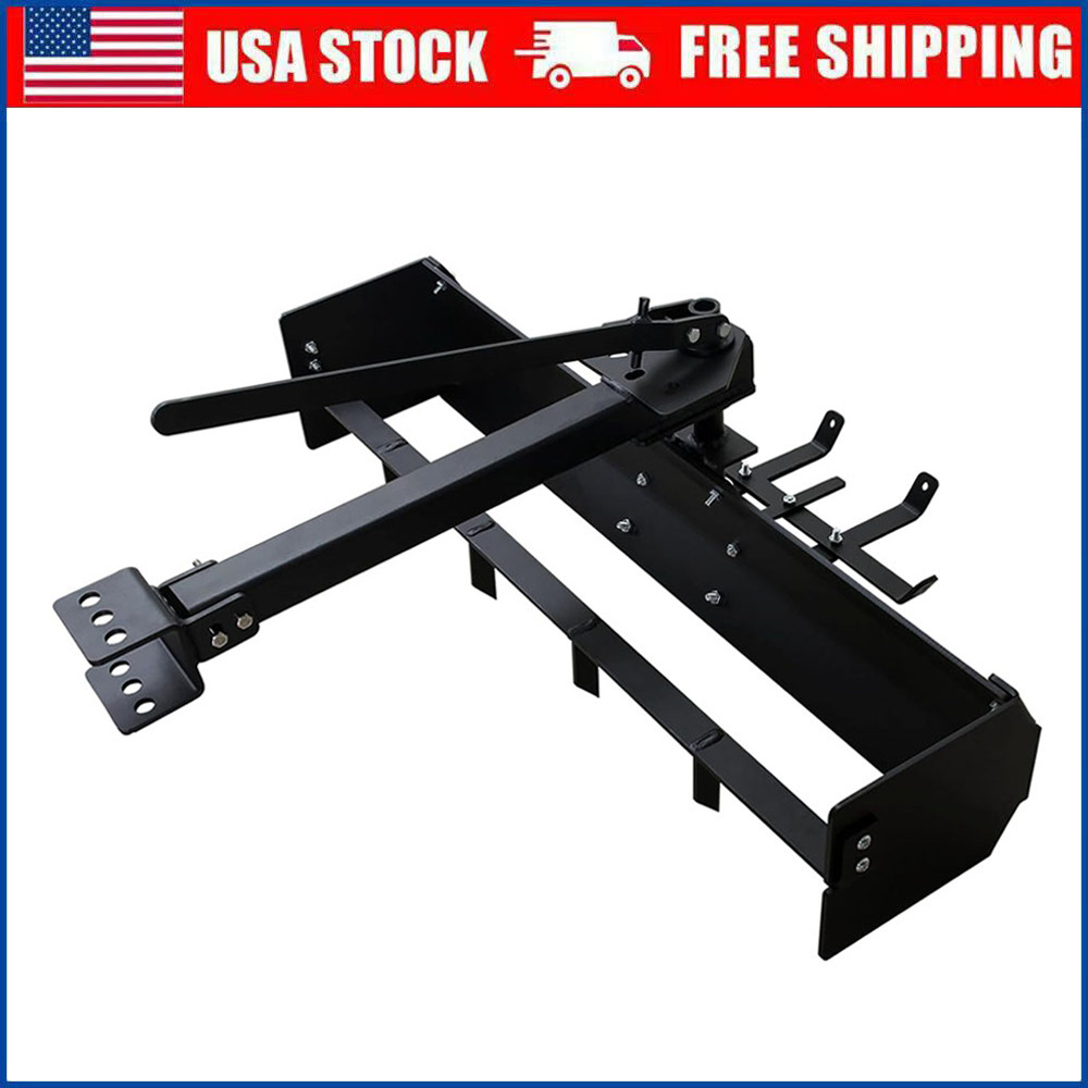 42″ Tow Behind Box Blade Scraper Steel Hitch Tow for Yard ATV UTV Tractor Mower