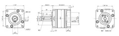 Ratio 5:1 Backlash 30arc-min Planetary Gearbox for Nema 23 8mm Input Shaft